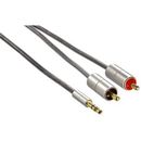 Hama Cablu audio 3.5mm-2xRCA  Hama Aluline 80865, 2 metri, gri