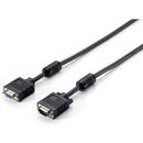 EQUIP Equip VGA HD15m/HD15f with ferrite core 5m cable black 118802