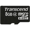 Transcend micro SDHC, 8 GB, clasa 4