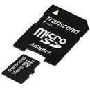 Transcend micro SDHC, 16 GB, clasa 10, cu adaptor