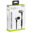 M-Life CASTI AUDIO METALICE CU MICROFON JACK 3.5 M-L