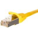 NETRACK Netrack patch cable RJ45, snagless boot, Cat 5e FTP, 0.25m yellow