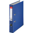 Esselte Biblioraft A4, plastifiat PP, margine metalica, 50 mm, ESSELTE Economy - albastru