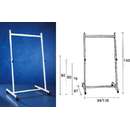 Smit Visual Supplies Stand metalic 140 cm latime, 150 cm inaltime, pe rotile, 3 pozitii fixe, SMIT