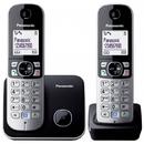 Panasonic Telefon DECT Panasonic KX-TG6812FXB, twin, negru