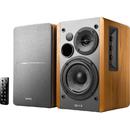 Edifier RMS:  42W (21W x 2), volum, bass, treble, telecomanda wireless, optical, bluetooth, brown