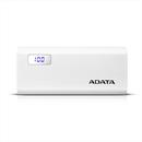 Adata P12500D, 2xUSB, 12500mAh, White