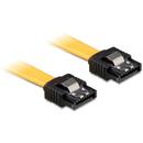 Delock Delock Cable SATA 6 Gb/s 30 cm straight/straight metal yellow