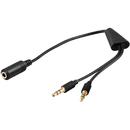 Goobay Cablu audio jack stereo 3.5mm  4 contacte mama -  2xjack stereo 3.5mm tata Goobay; Cod EAN: 4040849489808