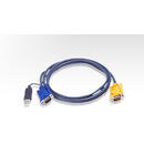 Aten ATEN Cablu prelungire KVM (HD15-SVGA, USB, USB) - 6m