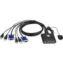 Aten ATEN CS22U 2-Port USB KVM Switch, Remote port selector, 0.9m cables