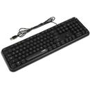 iBOX Tastatura iBOX Pulsar, iluminata, USB, Cu fir, Negru, 104 taste