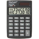 Rebell Calculator de buzunar, 8 digits, 88 x 59 x 10 mm, capac din plastic, Rebell SHC108