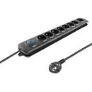 QOLTEC Surge protector Qoltec | 8 power socket | 3.0m