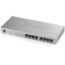 ZyXEL 8 Port Gigabit PoE+ unmanaged desktop Switch, 8 x PoE, 60 Watt