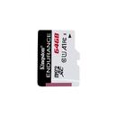 Kingston 64GB microSDXC Endurance 95R/30W C10 A1 UHS-I Card Only