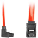 LANBERG Lanberg cable SATA DATA II (3GB/S) F/F 70cm; METAL CLIPS ANGLED RED