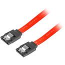 LANBERG Lanberg cable SATA DATA II (3GB/S) F/F 70cm; METAL CLIPS RED