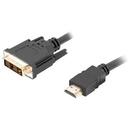 LANBERG Lanberg cable HDMI -> DVI-D(18+1) M/M Single Link, black 7,5m