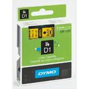 DYMO Tape DYMO D1- 9mm x 7m Negru/żółty S0720730 (9 mm )
