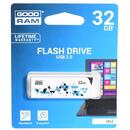 GOODRAM USB flash drive GoodRam Cl!ck UCL2-0320W0R11,32GB; USB 2.0, Alb Citire  20 MB/s, Scriere  5 MB/s