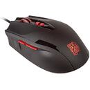 Ttesports MO-BKV-WDLGBK-01, Laser, USB, cu fir, 4000 DPI, 7 butoane, Rosu