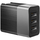 Mcdodo 3.4A 3 Ports USB Travel Black (plug EU/UK)