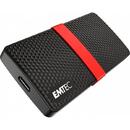 EMTEC Emtec X200 Portable SSD 1TB Solid State Drive (Black / Red, USB 3.2 C (5 Gbit / s))