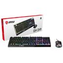 MSI MSI VIGOR GK30 COMBO RGB MEMchanical Gaming Keyboard + Clutch GM11 Gaming Mouse ' IT Layout, 6-Zone RGB Lighting Keyboard, Dual-Zone RGB Lighting Mouse, 5000 DPI Optical Sensor, RGB Mystic Light'