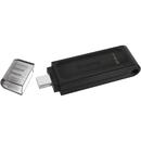 Kingston DataTraveler 70 USB flash drive 64 GB USB Type-C 3.2 Gen 1 (3.1 Gen 1) Black