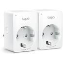 TP-LINK Tapo P100(2-pack) Schuko x 1, conectare prin Schuko (T), 10 A, programare prin smartphone, Bluetooth, WiFi, alb