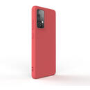 Lemontti Lemontti Husa Silicon Soft Slim Samsung Galaxy A52 5G Santa Red (material mat si fin, captusit cu microfibra)