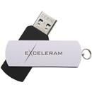 Exceleram USB 2.0 64GB P2 alb cu negru