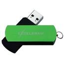 Exceleram USB 2.0 16GB P2 verde cu negru