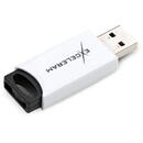 Exceleram USB 2.0 32GB H2 alb cu negru