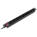 Emtex PDU RACK 19 INCH 9 PRIZE SWITCH 16A 2M EMTEX