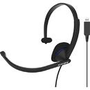 Koss CS195 USB Headsets, On-Ear, Wired, Microphone, Black