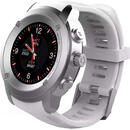 Maxcom Smartwatch FitGo FW17 Power, GPS, bratara neagra sport - Alb Argintiu