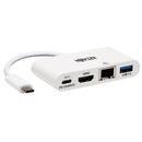 Tripp Lite USB-C Dock U444-06N-H4GU-C Single Display/1xHDMI/up to 1x4K/1xUSB 3.2/support PD 60W/White/Power Supply not included