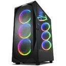 Sharkoon REV300 RGB Mid-Tower, fara sursa, E-ATX, Black