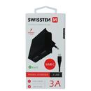 Swissten Incarcator+Cablu Typ C Swissten 2xUSB BK