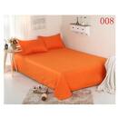 Mally Home Set 3 Piese Yuny Mally Home, 100% Bumbac, Cearceaf Pat Dublu Cu Elastic 160X200 Cm Si Doua Fete De Perna 50X70Cm, Orange