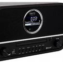 Camry Radio retro  CR 1182 Carcasa din lemn Ceas Bluetooth CD 45W Negru