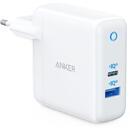 Anker PowerPort PD+ 2, USB-C, USB-A, 35W, Alb-Gri