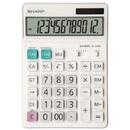 Sharp Calculator de birou, 12 digits, 189 x 127 x 18 mm, dual power, ecran rabatabil, SHARP EL-340W - alb