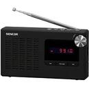 Sencor Radio portabil PLL FM SRD 2215 Sencor, 1.2 W RMS, difuzor 1.75 inch, microSD, negru