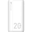 Silicon Power QS15  20000 mAh 2x USB QC 3.0 1x USB-C PD  White