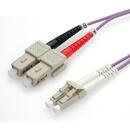 ROLINE ROLINE Fibre Optic Jumper Cable, 50/125µm, LC/SC, OM4, purple 3 m