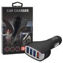 VEGA CAR CHARGER 4 X USB 7A BLACK VEGA FASTON FAST CHARGER QUICK 4XUSB 3.0 3500mAh