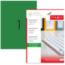 Tanex Etichete color autoadezive, 1/A4, 210 x 297mm, 25 coli/top, TANEX - verde fluorescent